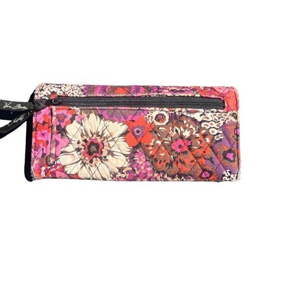 Vera Bradley rosewood trifold long wallet floral multicolor - Picture 2 of 5